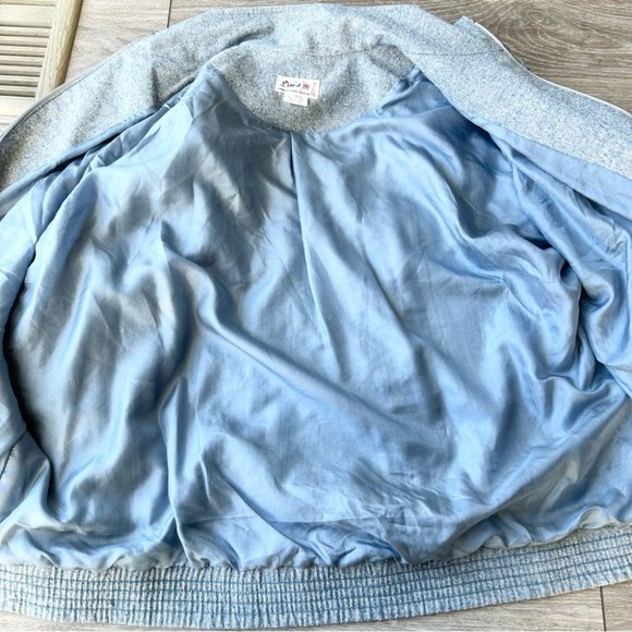 Vintage Lim's Pure Silk Embellished Denim Bomber Jacket - Picture 8 of 16